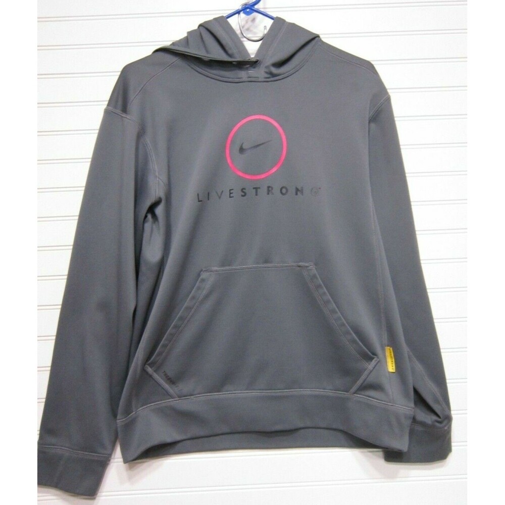 Nike Therma-Fit Womens Gray Livestrong Hoodie Size S